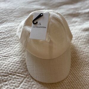 La Valentina | White Woven Baseball Cap